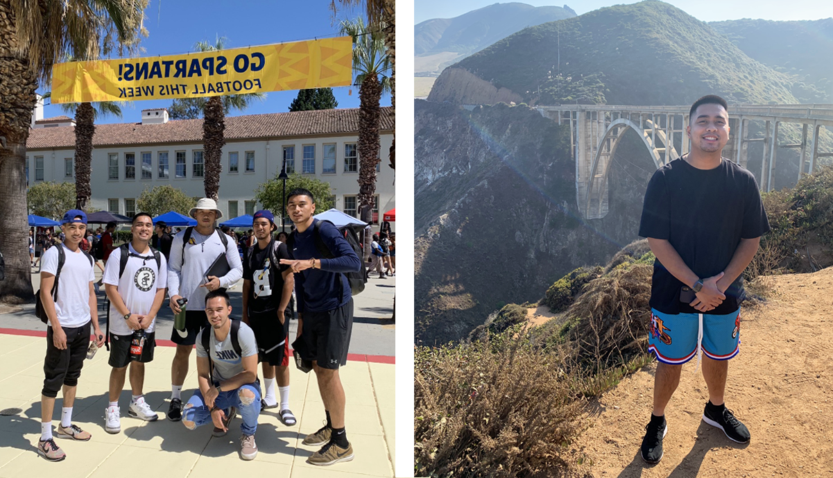 Cornelio posing while traveling and hanging with friends at 菠菜网lol正规平台.